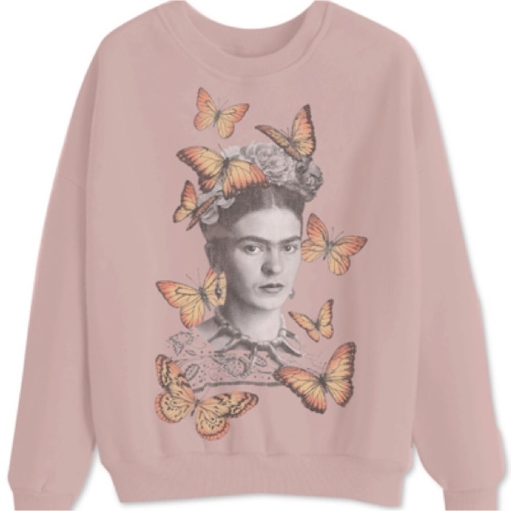 Frida Kahlo Monarch Butterfly Sweatshirt Top